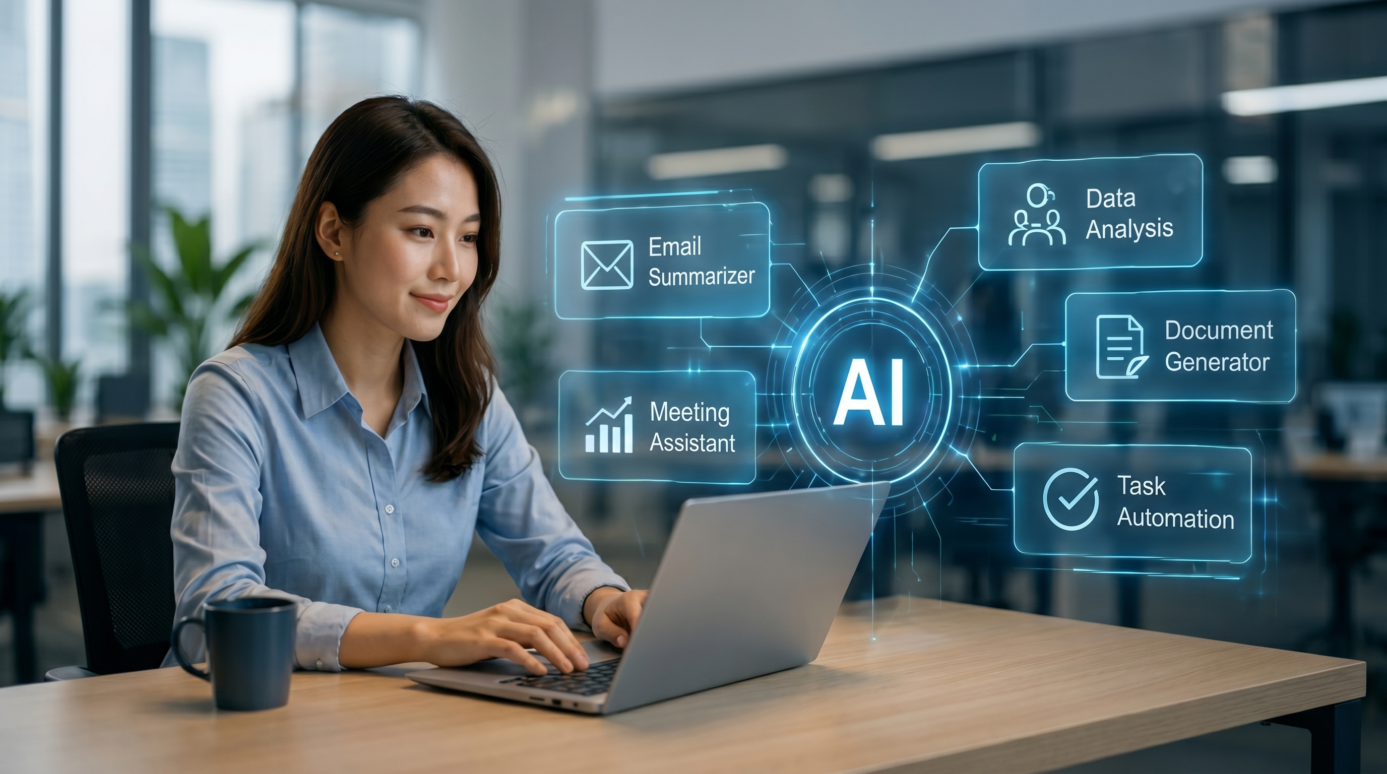AI trong công việc văn phòng: Trợ lý số đang thay đổi cách chúng ta làm việc